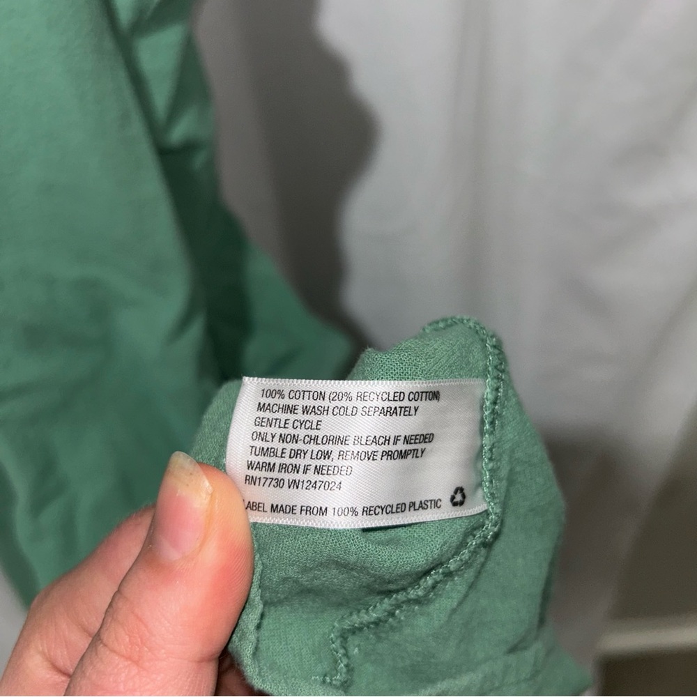 Universal Thread Dress Mini Green Button-Front Ru… - image 4